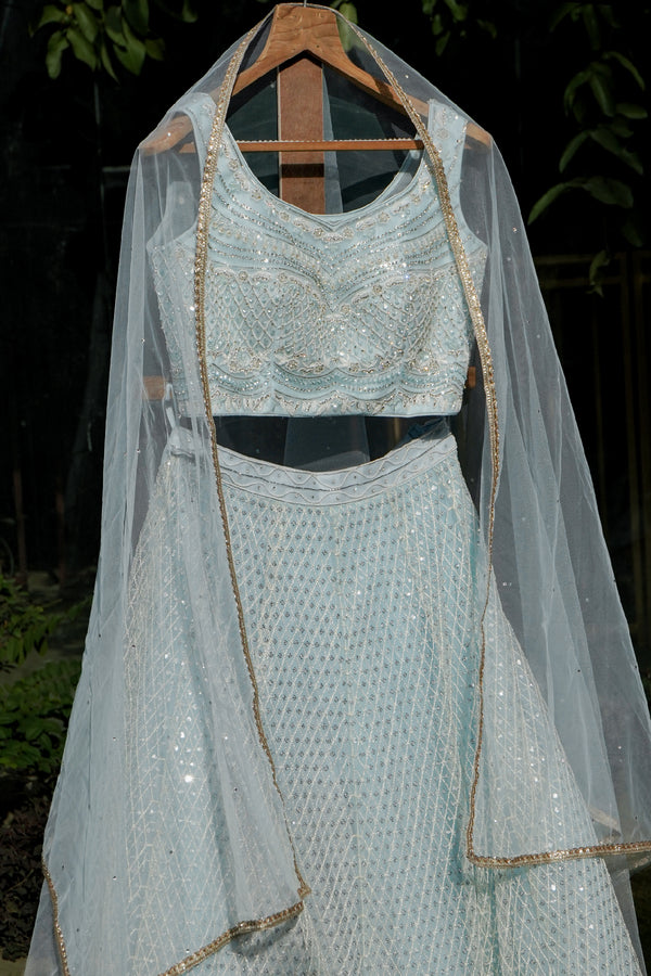 Powder Blue Lehenga