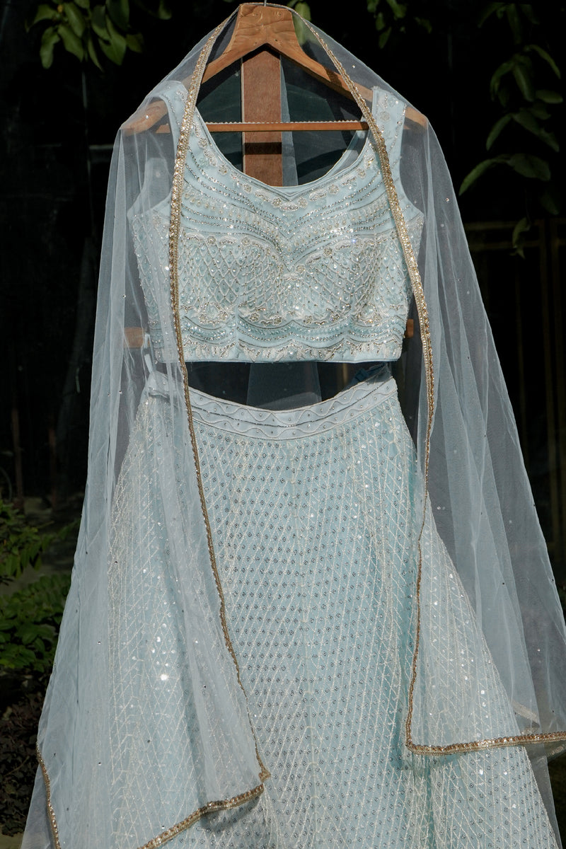 Powder Blue Lehenga