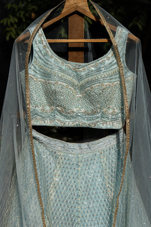 Powder Blue Lehenga