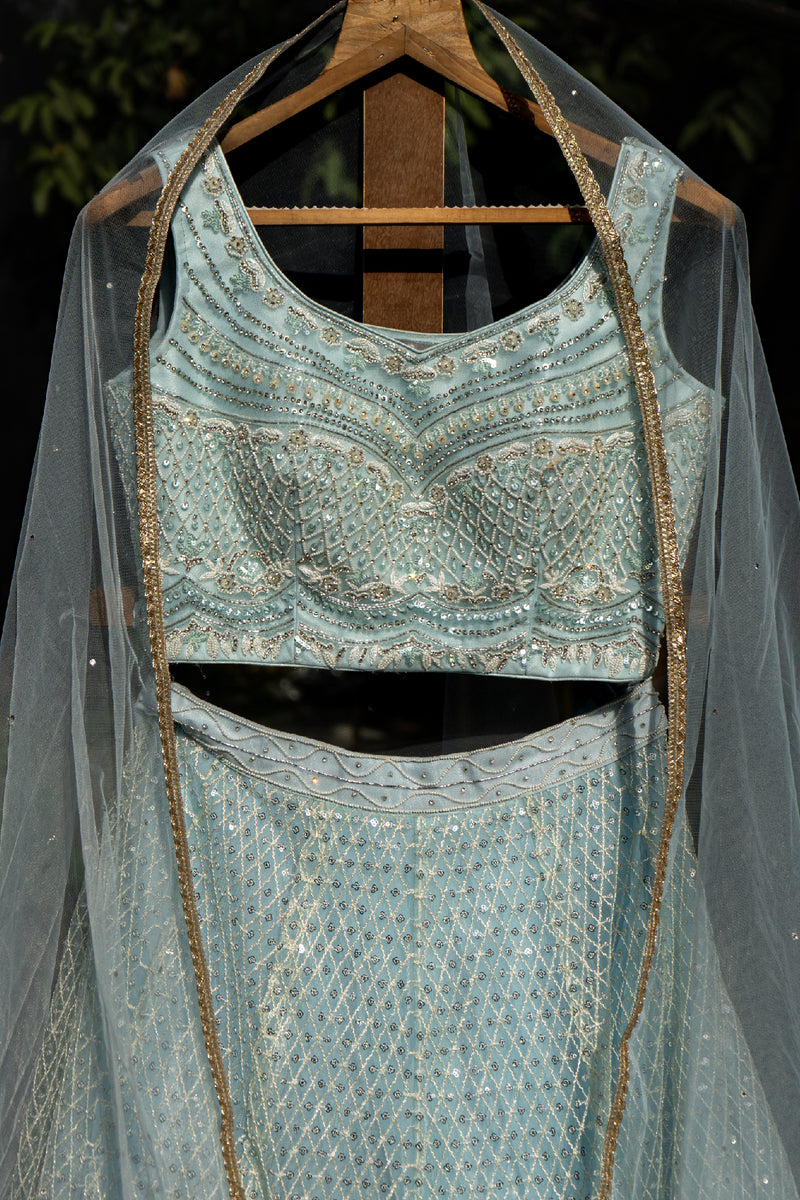 Powder Blue Lehenga