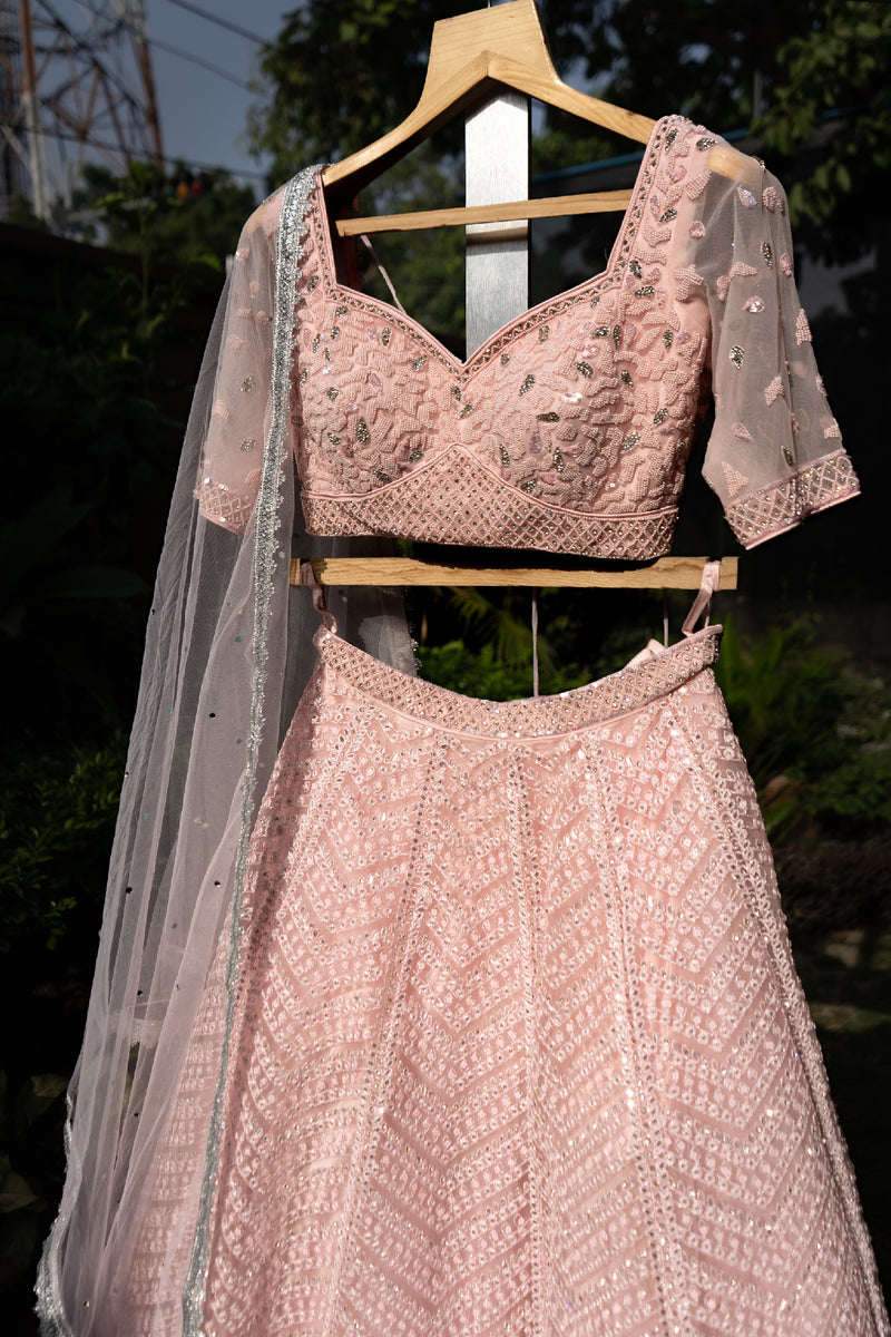 Blush Peach Lehenga