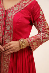 Fuschia Grace A-Line Kurta Set
