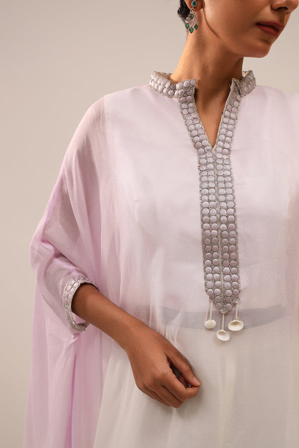 Lilac & White Indo-western Set
