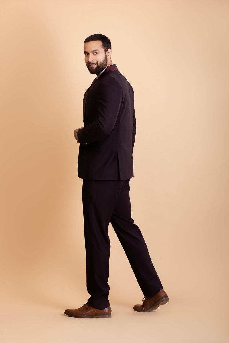 Wine 5 Piece Suit