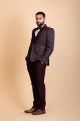 Wine 5 Piece suit