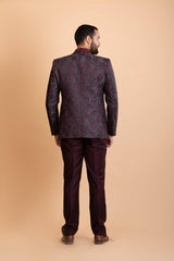 Wine 5 Piece suit