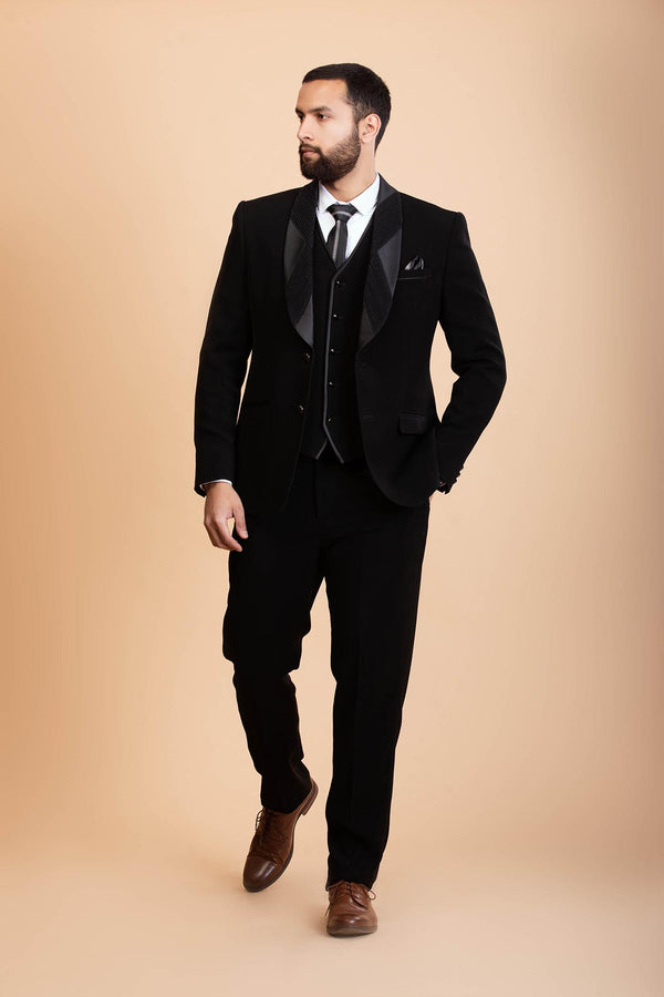 Charcoal Black 5 Piece Suit