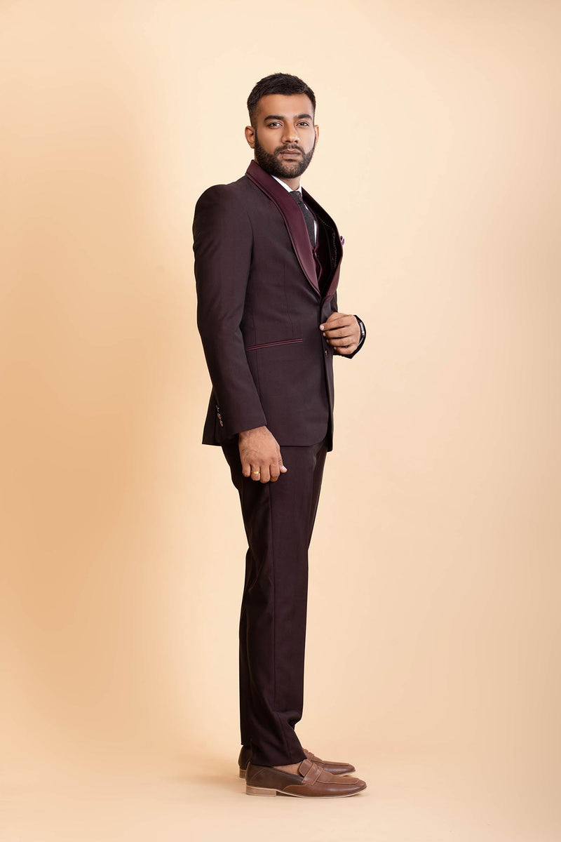 Black suit wine shirt online