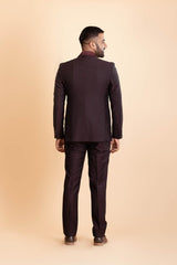 Wine 3 Piece Suit