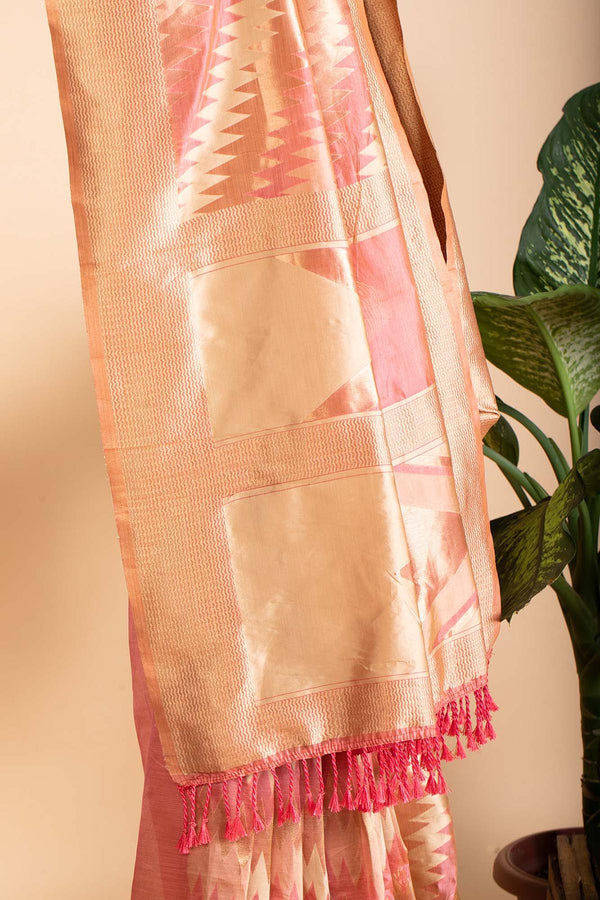Salmon Pink Silk Saree