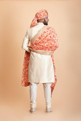 Gold Raw silk Sherwani