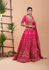 Magenta Pink Bridal Lehenga Set