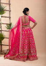 Magenta Pink Bridal Lehenga Set