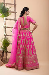 Fuschai Pink Bridal Lehenga set